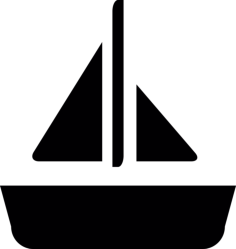 Boat With A Sail Outline Icon Svg Set, Free Vectors File